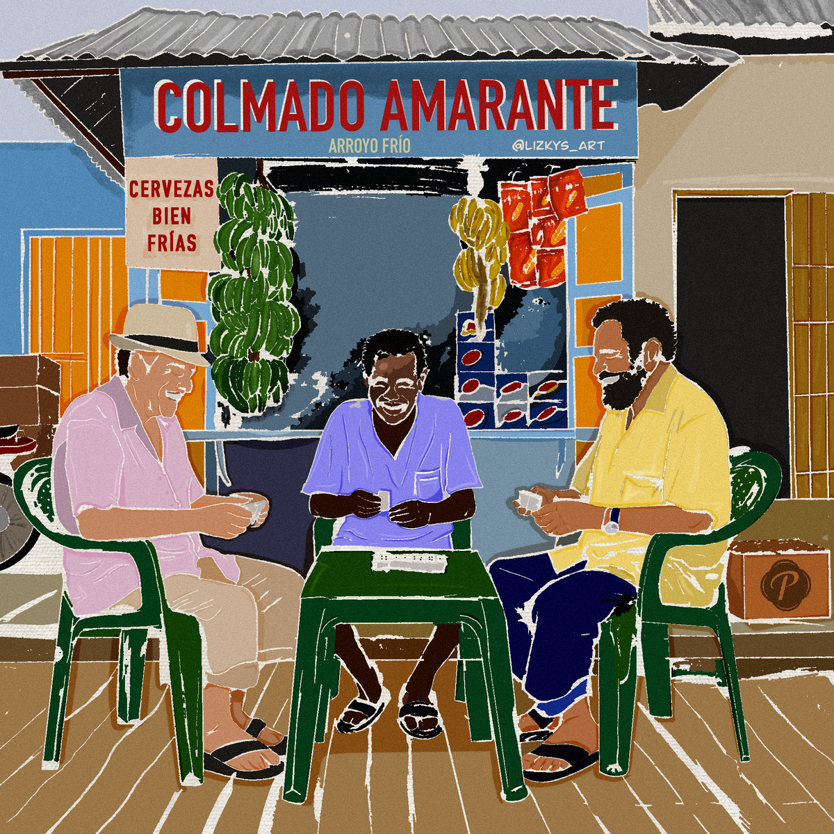 Colmado Dominicano Impresión 12x12