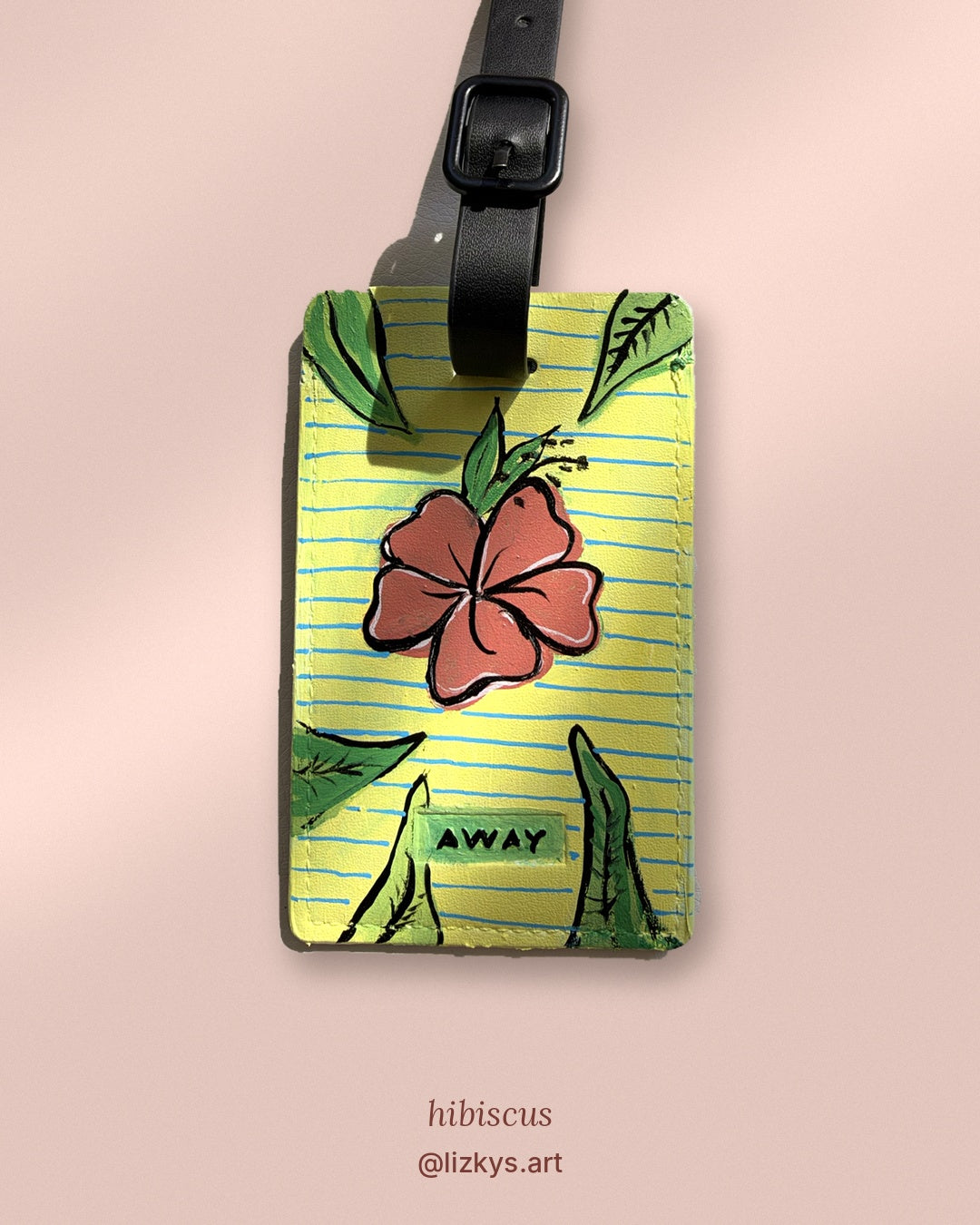 Hand-Painted Luggage Tag